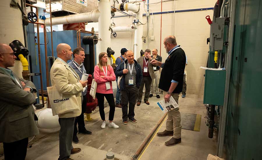 LOW NOx: In their tours of the Aurora Gaylord and Denver airport's boiler rooms, attendees of BOILER 2024 learned about new technology developments.